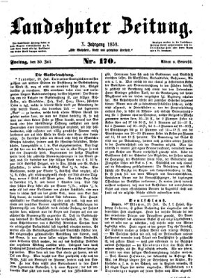 Landshuter Zeitung Freitag 30. Juli 1858