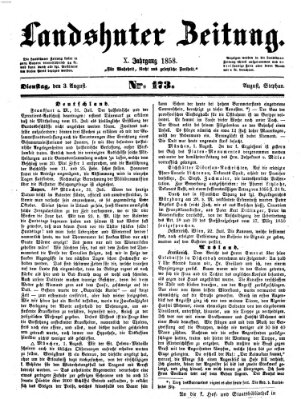 Landshuter Zeitung Dienstag 3. August 1858