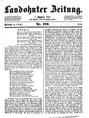 Landshuter Zeitung Freitag 6. August 1858