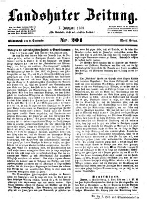 Landshuter Zeitung Mittwoch 8. September 1858