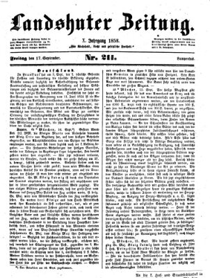 Landshuter Zeitung Freitag 17. September 1858