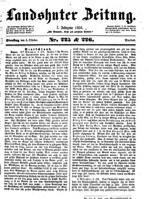 Landshuter Zeitung Dienstag 5. Oktober 1858