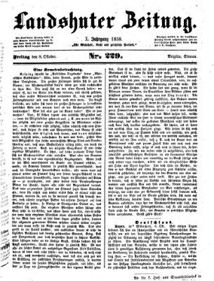 Landshuter Zeitung Freitag 8. Oktober 1858