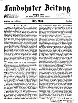 Landshuter Zeitung Freitag 29. Oktober 1858