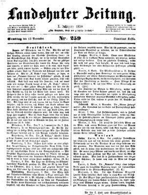 Landshuter Zeitung Samstag 13. November 1858