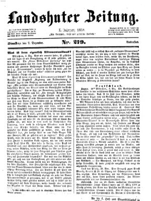 Landshuter Zeitung Dienstag 7. Dezember 1858