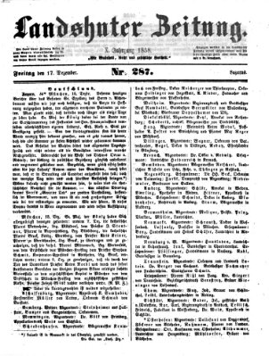 Landshuter Zeitung Freitag 17. Dezember 1858