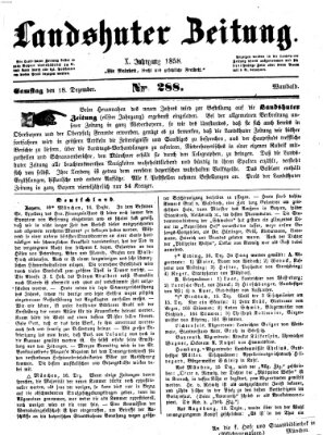 Landshuter Zeitung Samstag 18. Dezember 1858