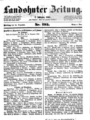 Landshuter Zeitung Freitag 24. Dezember 1858