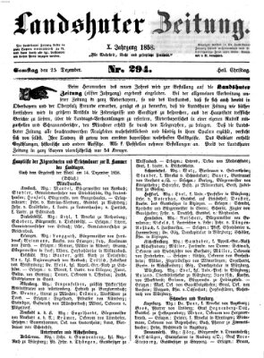 Landshuter Zeitung Samstag 25. Dezember 1858