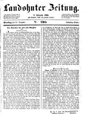 Landshuter Zeitung Dienstag 28. Dezember 1858