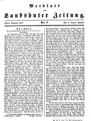 Landshuter Zeitung Montag 11. Januar 1858