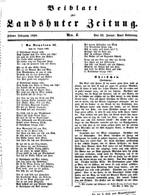 Landshuter Zeitung Montag 25. Januar 1858