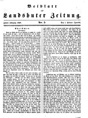 Landshuter Zeitung Montag 1. Februar 1858