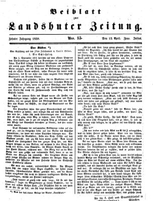 Landshuter Zeitung Montag 12. April 1858