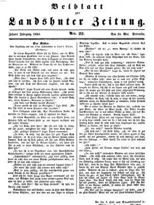 Landshuter Zeitung Montag 31. Mai 1858