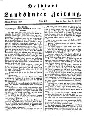 Landshuter Zeitung Montag 28. Juni 1858