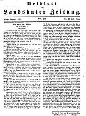 Landshuter Zeitung Montag 26. Juli 1858