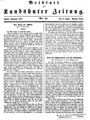 Landshuter Zeitung Montag 2. August 1858