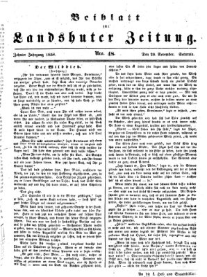 Landshuter Zeitung Montag 29. November 1858