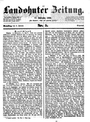 Landshuter Zeitung Samstag 8. Januar 1859