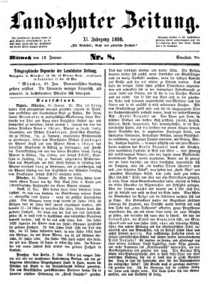 Landshuter Zeitung Mittwoch 12. Januar 1859