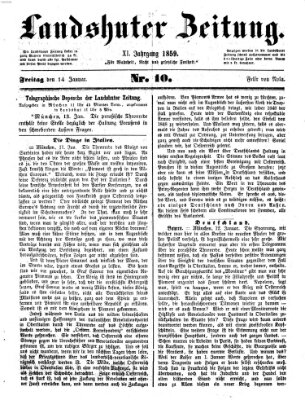 Landshuter Zeitung Freitag 14. Januar 1859