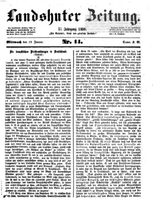 Landshuter Zeitung Mittwoch 19. Januar 1859