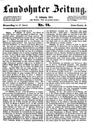 Landshuter Zeitung Donnerstag 27. Januar 1859