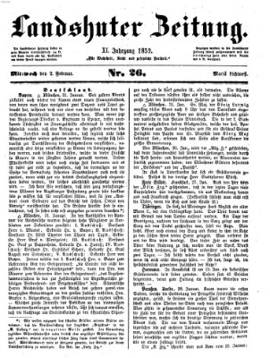 Landshuter Zeitung Mittwoch 2. Februar 1859