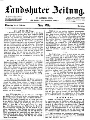 Landshuter Zeitung Sonntag 6. Februar 1859