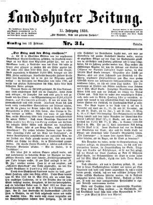 Landshuter Zeitung Samstag 12. Februar 1859