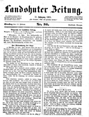 Landshuter Zeitung Dienstag 15. Februar 1859