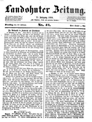 Landshuter Zeitung Dienstag 22. Februar 1859