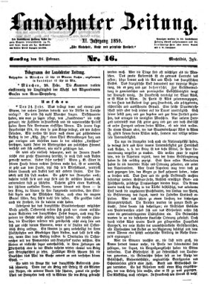 Landshuter Zeitung Samstag 26. Februar 1859