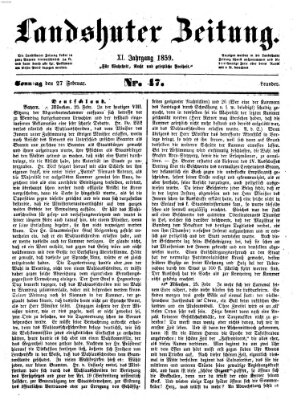 Landshuter Zeitung Sonntag 27. Februar 1859