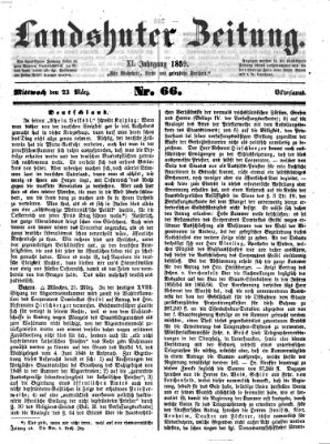 Landshuter Zeitung Mittwoch 23. März 1859