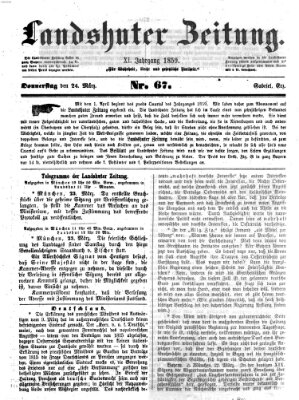 Landshuter Zeitung Donnerstag 24. März 1859