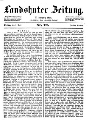 Landshuter Zeitung Freitag 8. April 1859