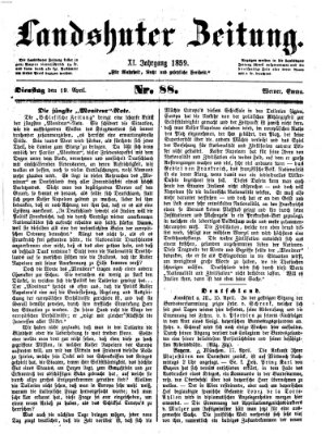 Landshuter Zeitung Dienstag 19. April 1859