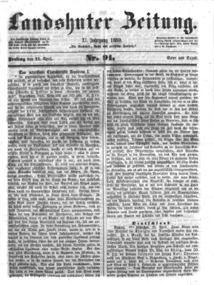 Landshuter Zeitung Freitag 22. April 1859