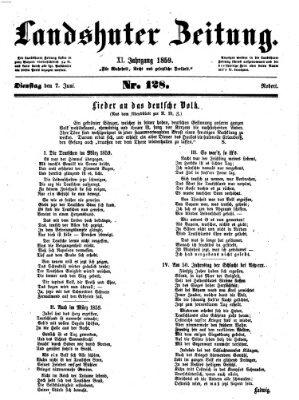 Landshuter Zeitung Dienstag 7. Juni 1859