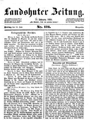 Landshuter Zeitung Freitag 10. Juni 1859