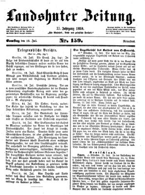 Landshuter Zeitung Samstag 16. Juli 1859