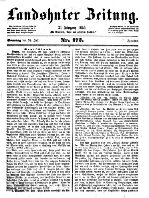 Landshuter Zeitung Sonntag 31. Juli 1859