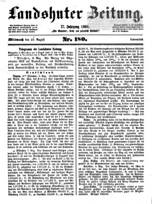 Landshuter Zeitung Mittwoch 10. August 1859