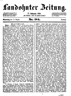 Landshuter Zeitung Sonntag 14. August 1859