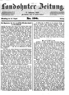 Landshuter Zeitung Dienstag 23. August 1859