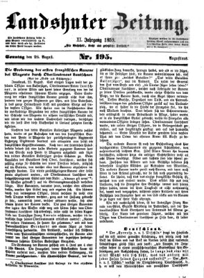 Landshuter Zeitung Sonntag 28. August 1859