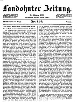 Landshuter Zeitung Mittwoch 31. August 1859